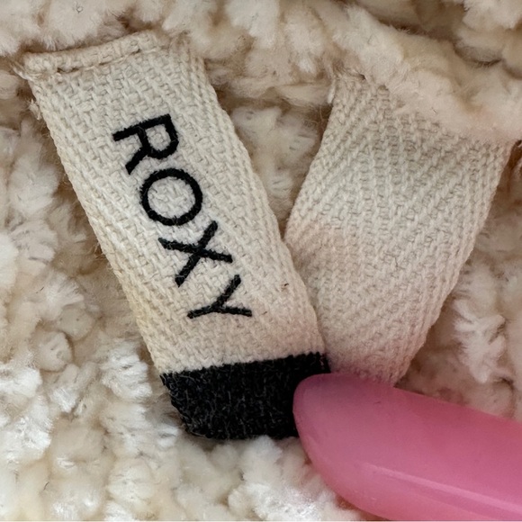 Roxy Sweater Women's Small Beige Cream Velvet Morning Turtle Neck Knit Pullover - Picture 3 of 15